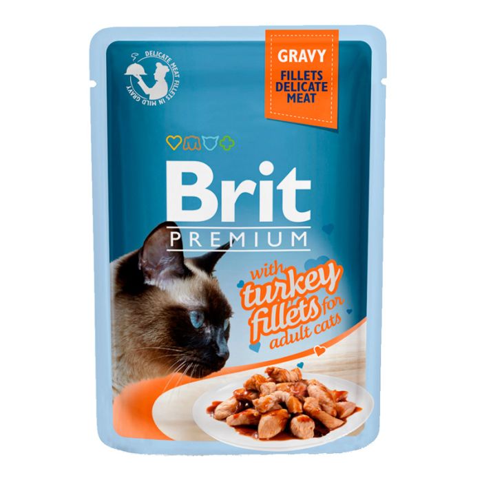 Brit Premium Cat pouch філе індички в соусі 85г 