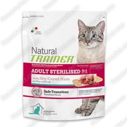 Trainer Natural ADULT STERILISED With Dry-Cured Ham для стерилізованих кішок з сушеним копченим окостом 300г
