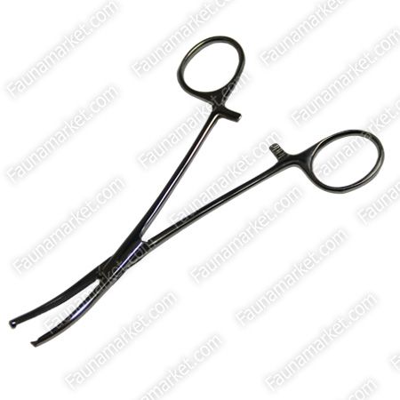 Затиск К  о Кохера вигнутий з зубчиком 16см 