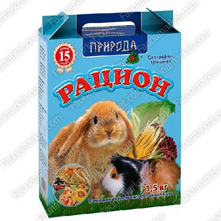 Корм для середніх гризунів Сузіря 1,5 кг 