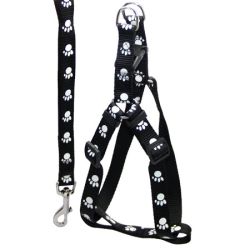 Комплект шлея з повідцем білі лапки 1, 5х25-35120см