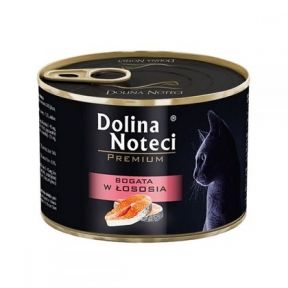 Dolina Noteci Premium консерви для кішок 185гр мясні шматочки з лососем в соусі 383789303787 