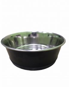Миска метал для собак з протиковзким дном d 24см 2,6 л