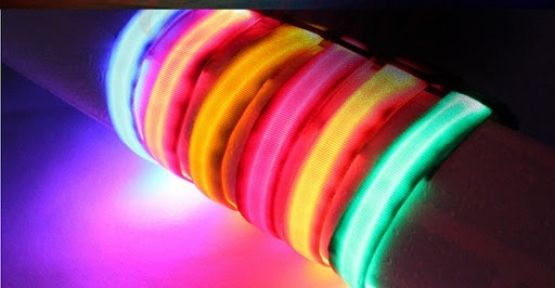 Нашийник LED для собак плівка однотонна S (2,5см35-43см)