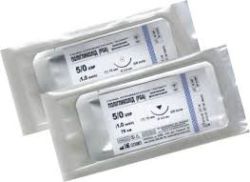 Шприц ПГА USP 2 (EP 5) зі зворотно-ріжучою голкою 48мм  кола  для ветеринарних та медичних процедур, використовується для інєкцій або забору тканин USP 5O(EP 1) 17мм