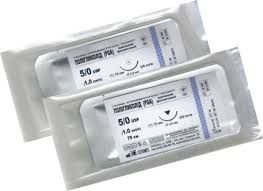 Шприц ПГА USP 2 (EP 5) зі зворотно-ріжучою голкою 48мм  кола  для ветеринарних та медичних процедур, використовується для інєкцій або забору тканин USP 5O(EP 1) 17мм