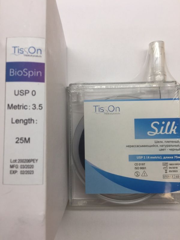 Шовний матеріал ПГА (Полігліколева кислота) в касеті, 25м USP O(EP 3.5)