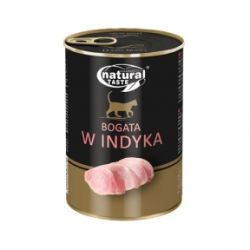 Dolina Noteci Natural Taste Cat консерви для кішок 400г мясні шматочки з індичкою в соусі 303879 