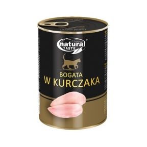 Dolina Noteci Natural Taste Cat консерви для кішок 400г мясні шматочки з куркою в соусі 303862 