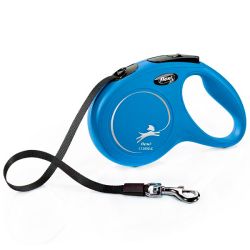 Рулетка для собак Classic синя М 25кг5м стрічка 