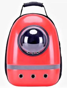 Рюкзак пластик ілюмінатор зі смугою 32х42х29 см червоний