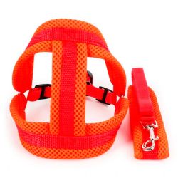 Шлея сітка і поводок, S (332-48120 см) Помаранчево-червоний