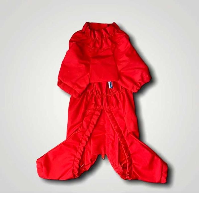 Лондон дощовик для собак Dog Love червоний без утеплювача L