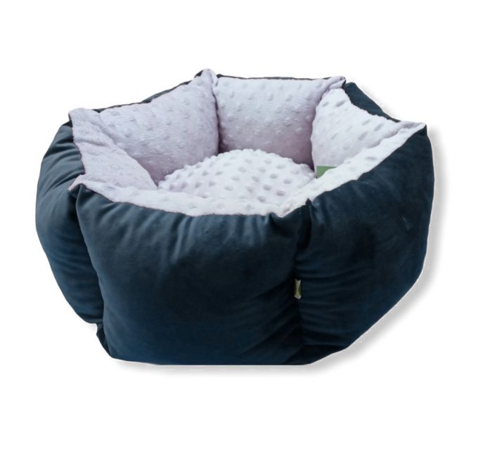 Лежак для тварин Шайба велюр і замша 1 454020 см морська хвиля