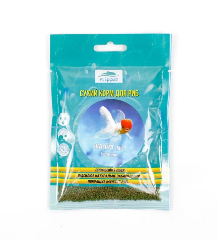 Flipper Флора гранули сухий корм для риб 1 40г 100мл