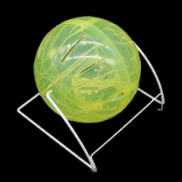 Куля для гризунів d - 12 см метал з підставкою жовтий RJ107 