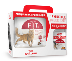 АКЦІЯ Royal Canin Fit 32 сухий корм для котів 2 кг + 12 паучів 