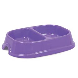 Миска Модерн подвійна 1 для кота світло-фіолетова, 400 мл 