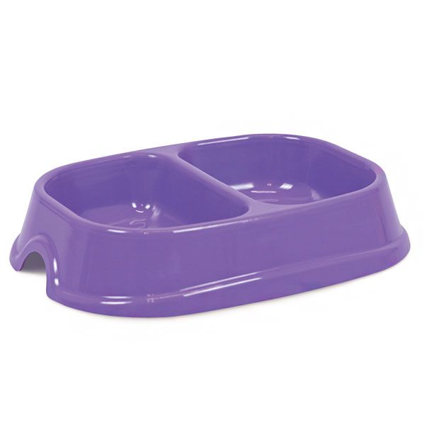 Миска Модерн подвійна 1 для кота світло-фіолетова, 400 мл 