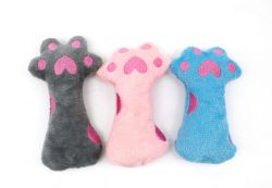Іграшка для кота Котячі лапки велюр кольорові 10 см. 