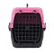 Переноска 1 для кішок і собак пластик Туреччина 483131 вага до 5кг Рожево-чорна