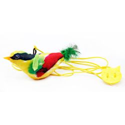 Пташка на резинці зі звуком неваляшка жовта 