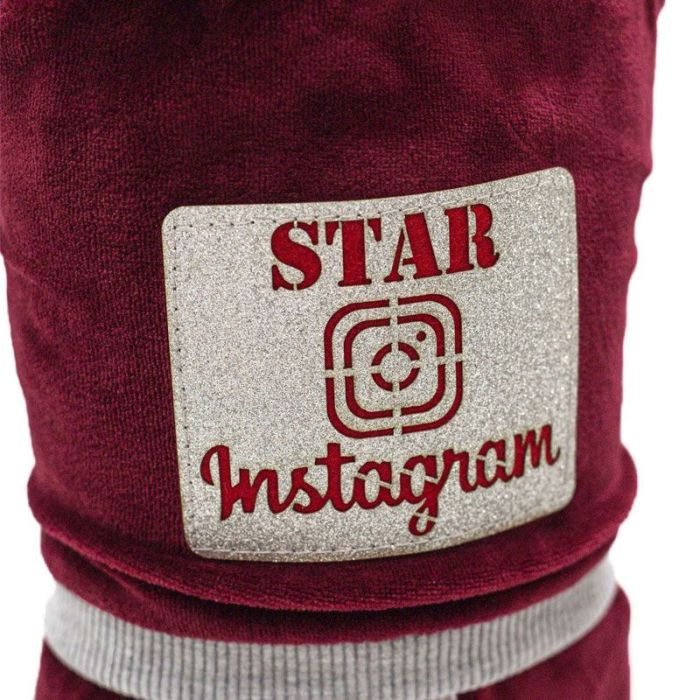 Instagram комбінезон для собак дівчаток велюр S2