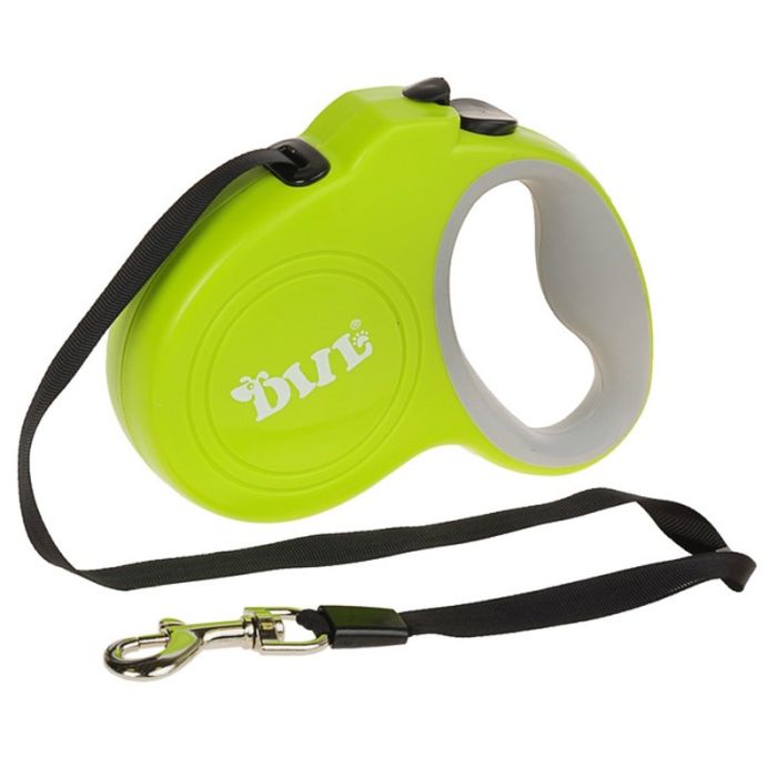 Рулетка для собак DIIL 4м  20кг пластикова ручка стрічка з кнопкою LS174 Салатова