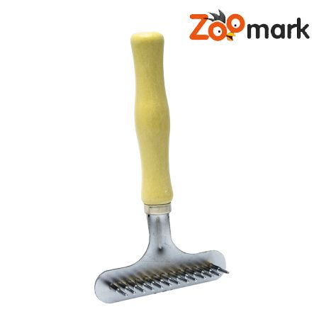 Гребінець-граблі Малі деревяна ручка М314, Unizoo