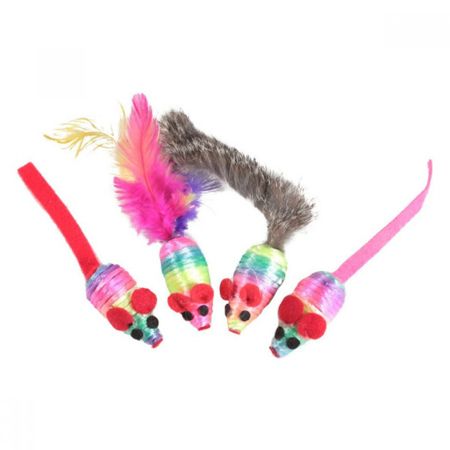 Набір іграшок 4 мишки різнокольорові 