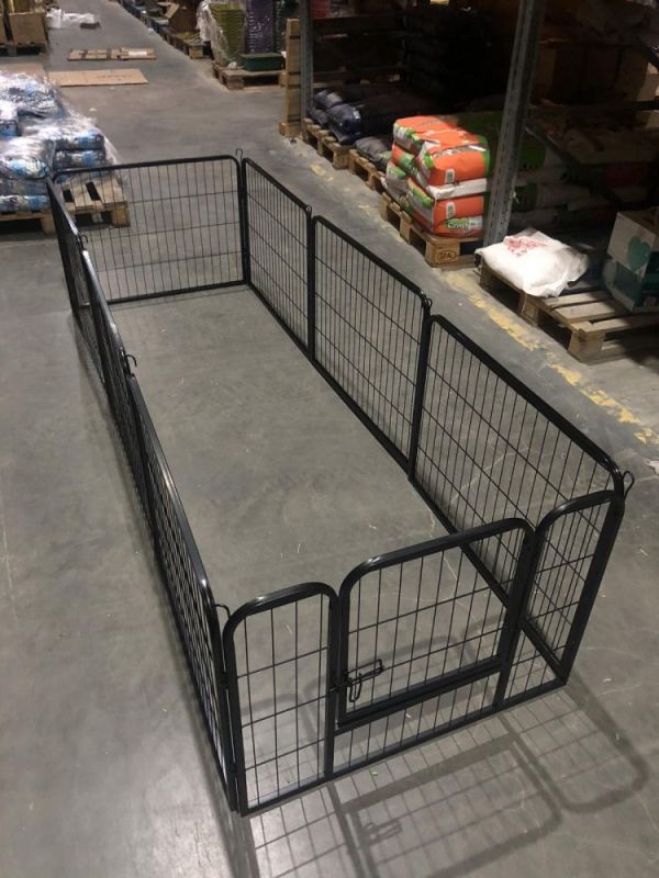 Манеж для собак з плоским покриттям 80х60 см, 6 секцій 