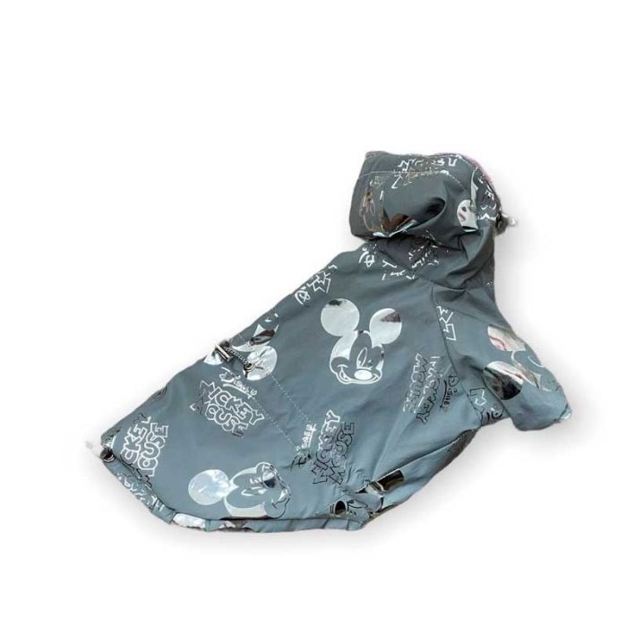 Дісней світловідбиваюча куртка для собак Dog Love сіра підклад фіолетовий L