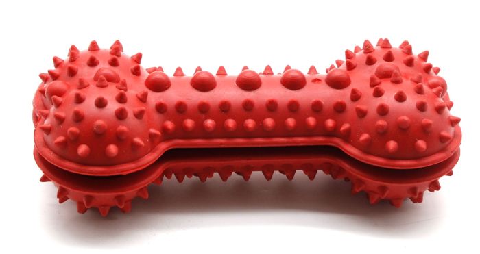 Кістка для ласощів Червона 18 см 