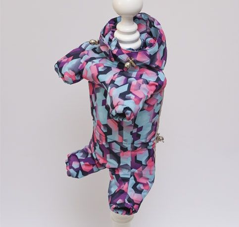 Стільники комбінезон для собак дівчаток велсофт без силікону S