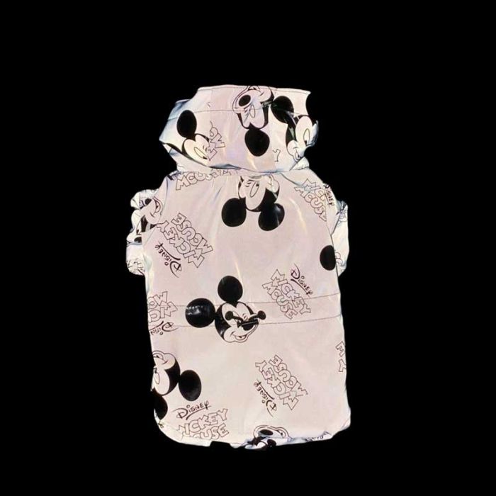 Дісней світловідбиваюча куртка для собак Dog Love сіра підклад фіолетовий L