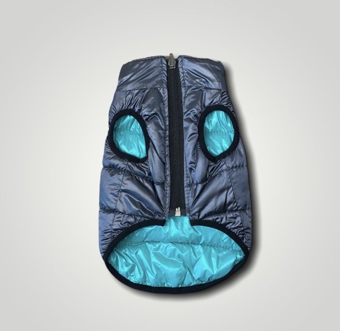 Барселона жилет для собак Dog Love двосторонній сіро-бірюзовий S3