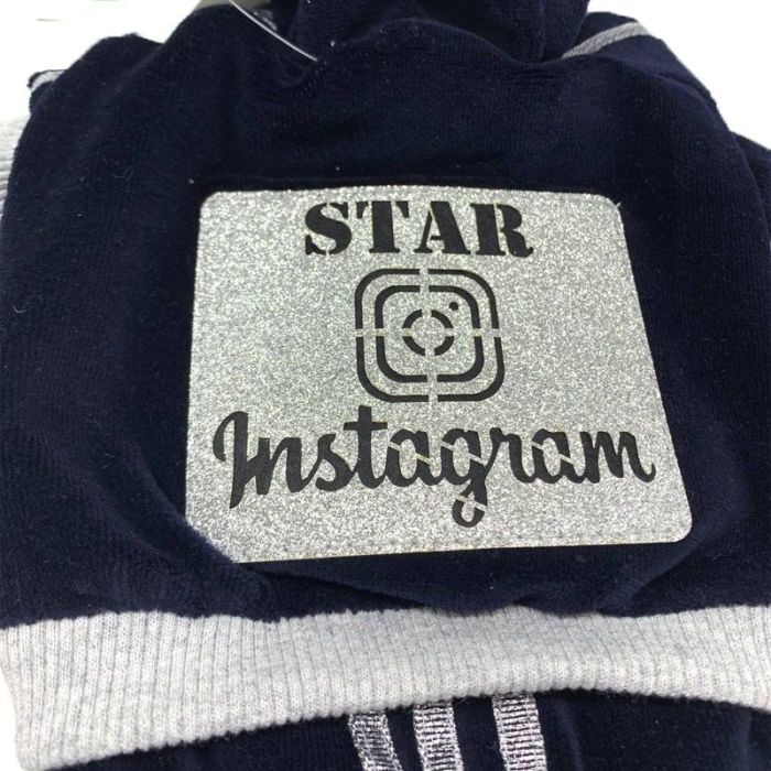 Instagram комбінезон для собак хлопчиків велюр M