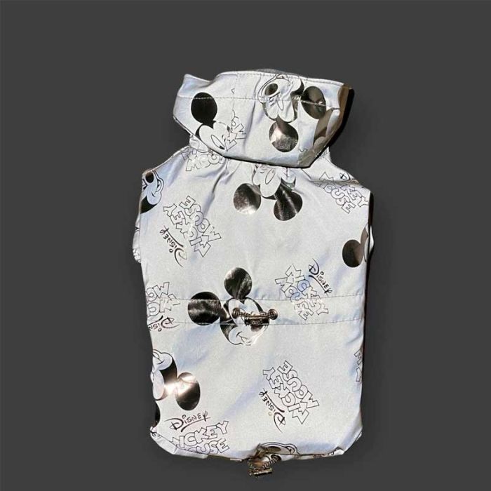 Дісней світловідбиваюча куртка для собак Dog Love сіра підклад фіолетовий L