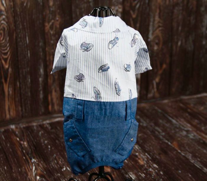 Крос комбінезон для собак хлопчиків штапель M