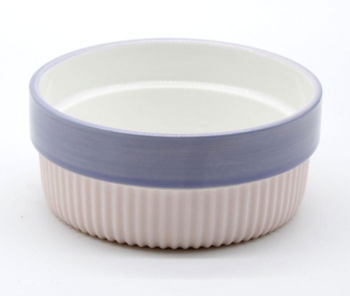 Кормушка-миска в гумовому чохлі 350 мл. Фіолетова