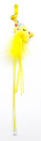 Вудочка  з зірочкою та брязкальцем, жовта, 40см 
