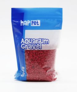 Гравій для акваріума 0,7 см  0,5 кг Флуоресцентний червоний