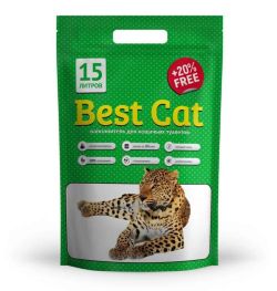 Наповнювач силікагелевий  Best Cat, 15 л (5,850 кг)  зелене яблуко