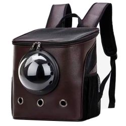 Рюкзак Квадрат ілюмінатор шкіра шоколад 36х32х25 см