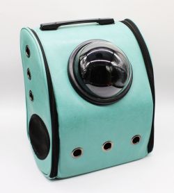 Рюкзак Квадрат ілюмінатор шкіра 38х28х20 см мята 