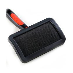 Пуходерка LT-7819 анатомічний корпус із пластиковою ручкою, 15х10 см 