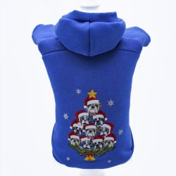Ялинка світшот для собак хлопчиків трикотаж на флісі Синій L1