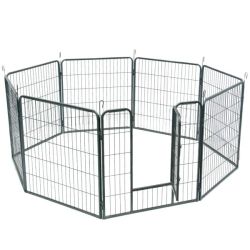 Манеж для собак із плоским покриттям, 8 секцій 80х60х8 - вага 15 кг