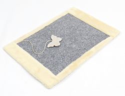 Килимок-дряпка сизаль, 44х31 см сіро-бежевий