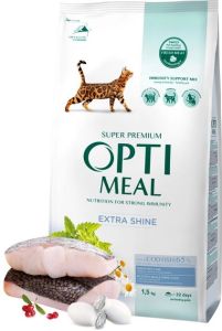 Optimeal сухой корм для кошек с високим содержанием трески 1,5 кг